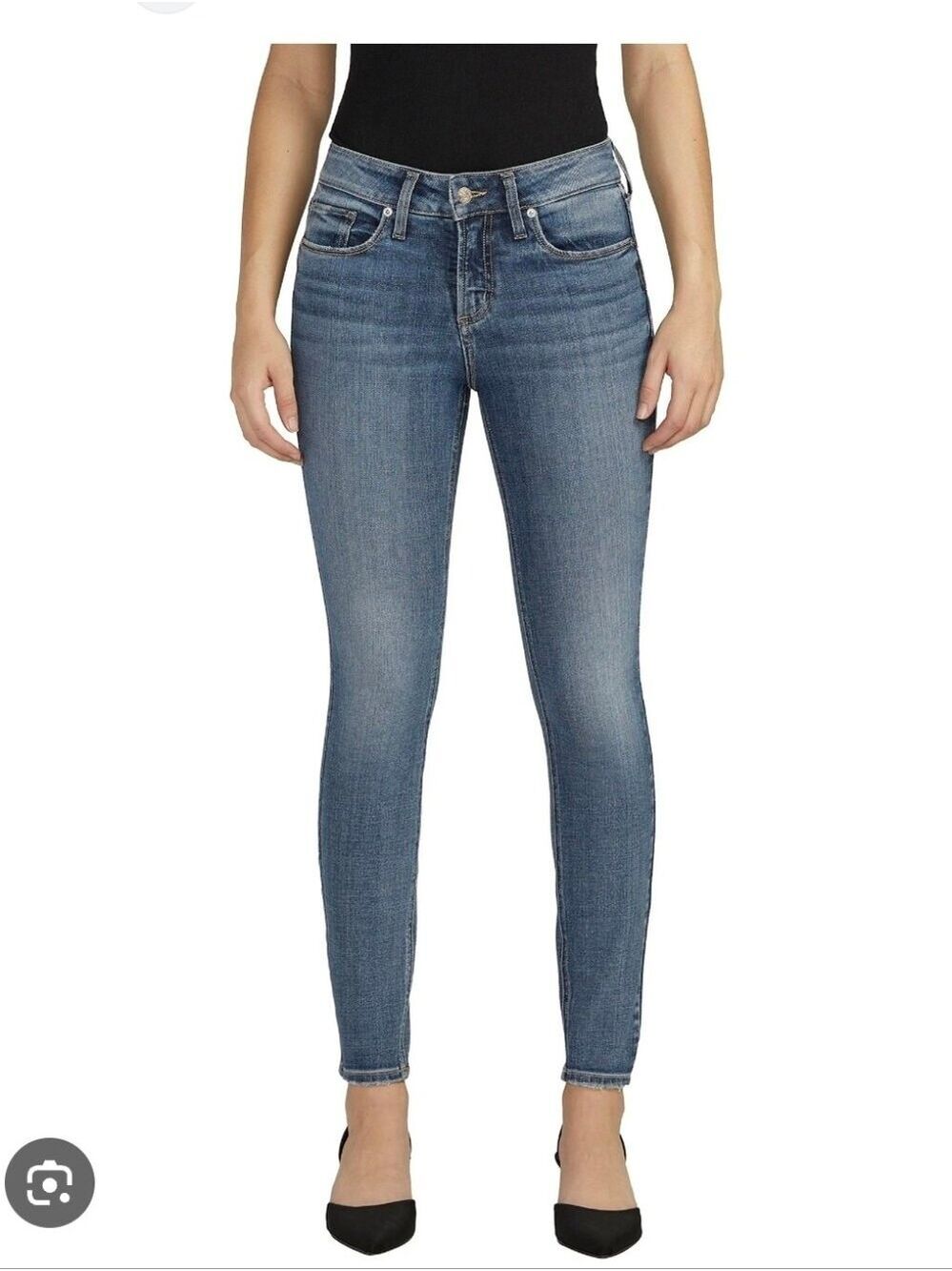 Silver Jeans Suki Skinny Mid-Blue Classic Jeans